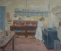 Paule cooking   1994-2007   Oil on canvas   51 x 61 cm
